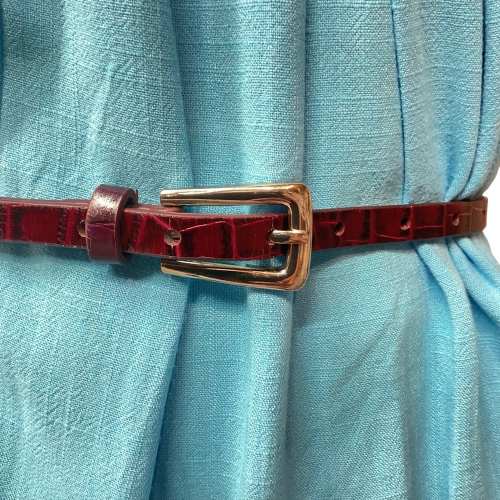 White House Black Market Leather Classic Adjustable Waist Metal Handwear Belt OS